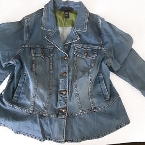Denim plus size jacket